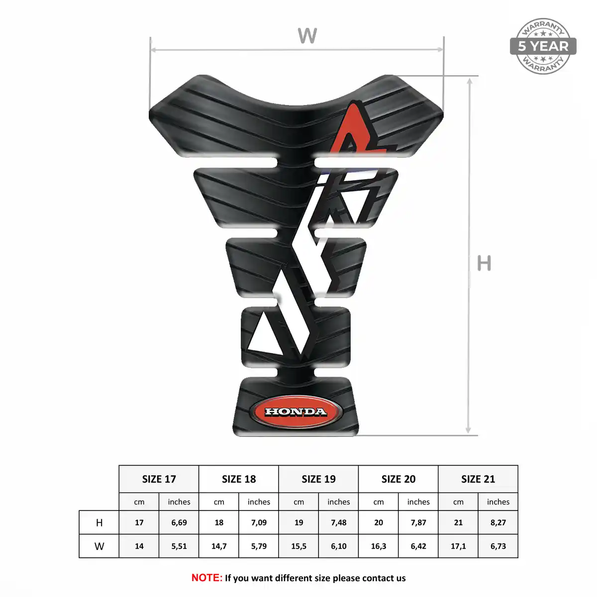 Honda Tank Fuse Pad Motorcycle Prestige Line