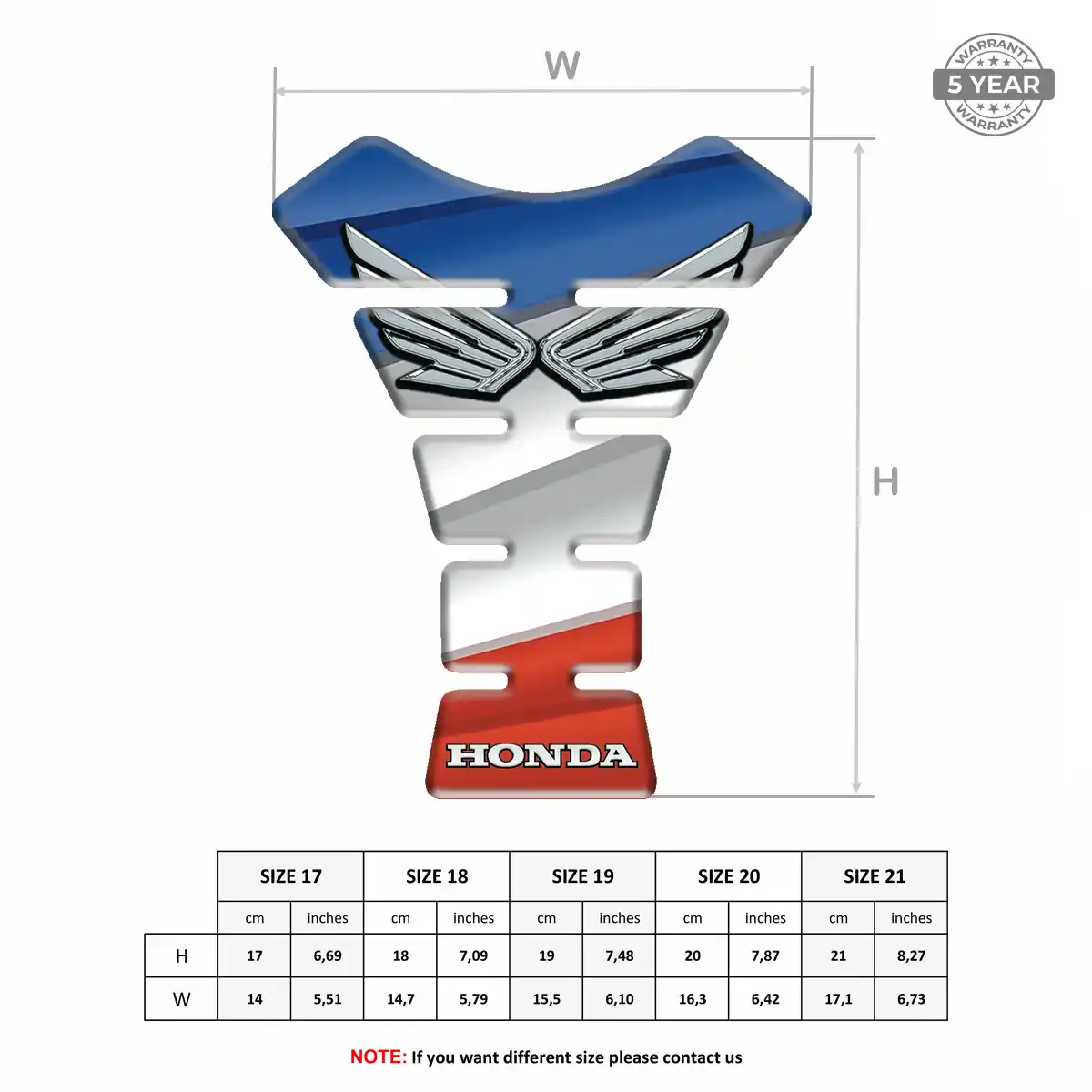 Honda Tank Fuse Pad Motorcycle Refined Design
