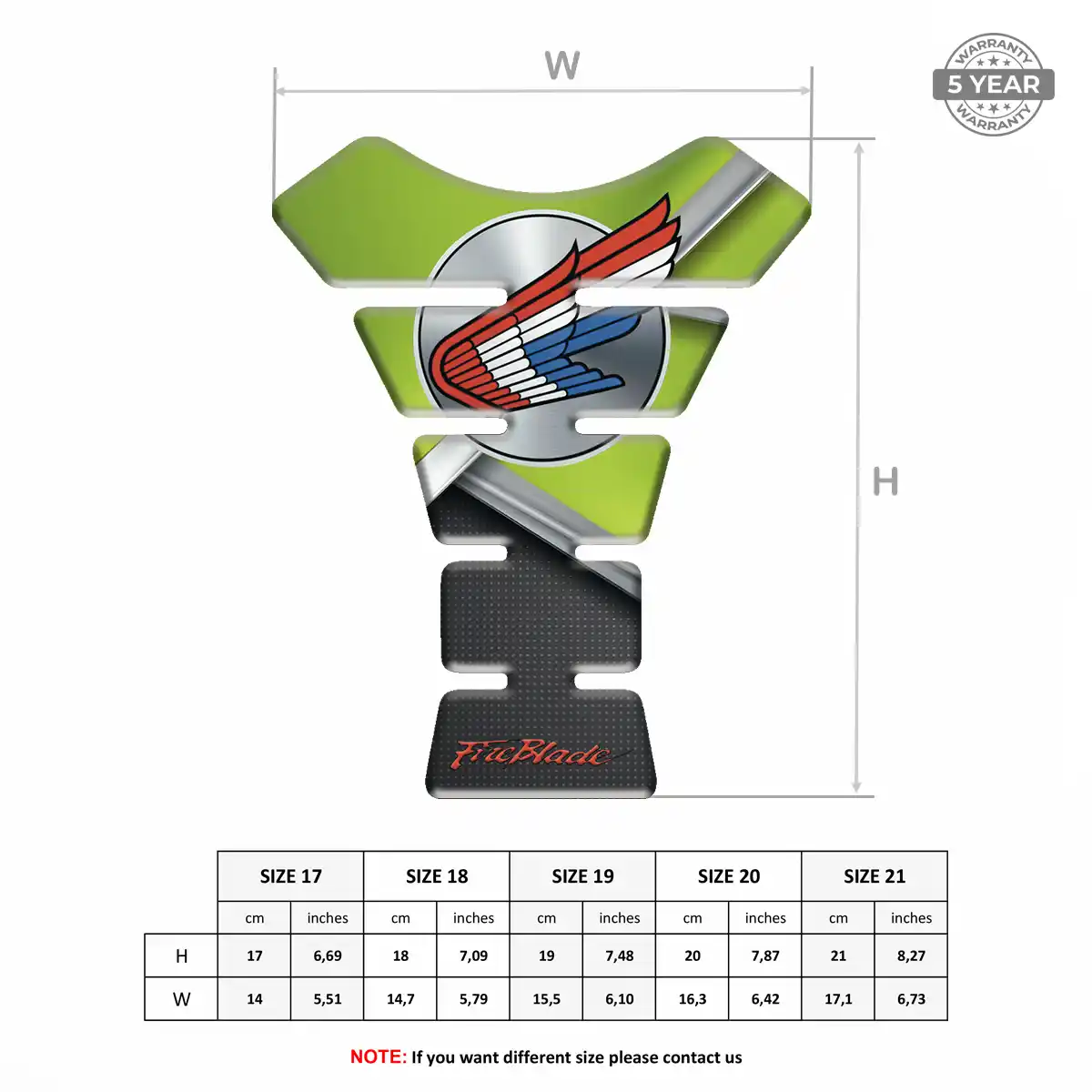 Honda Tank Fuse Pad Sleek Style