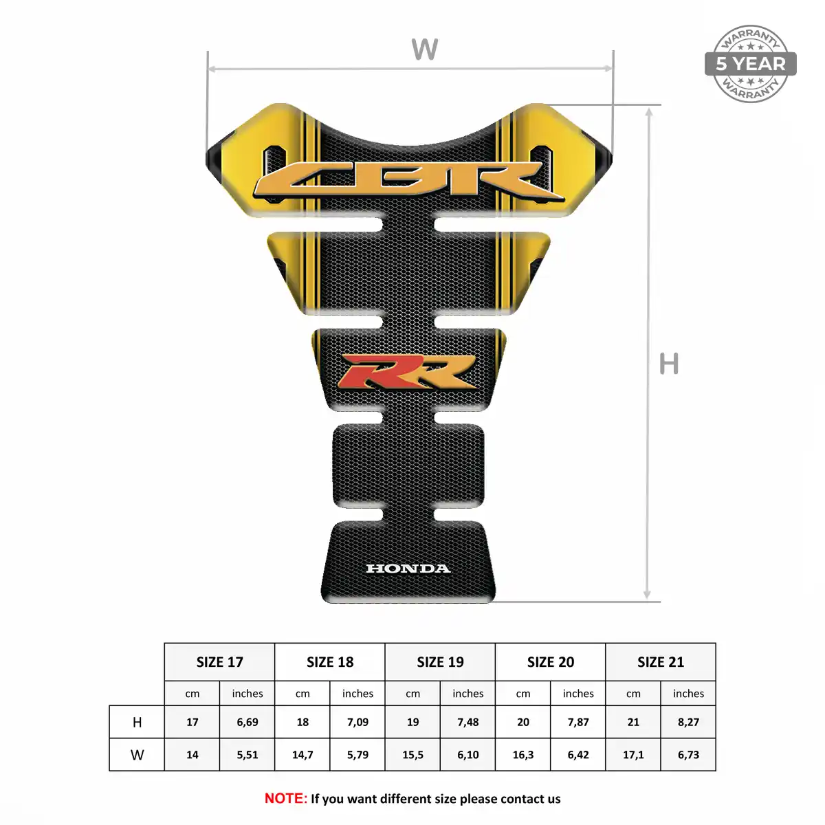 Honda Tank Fuse Pads Motorbike Deluxe Edition