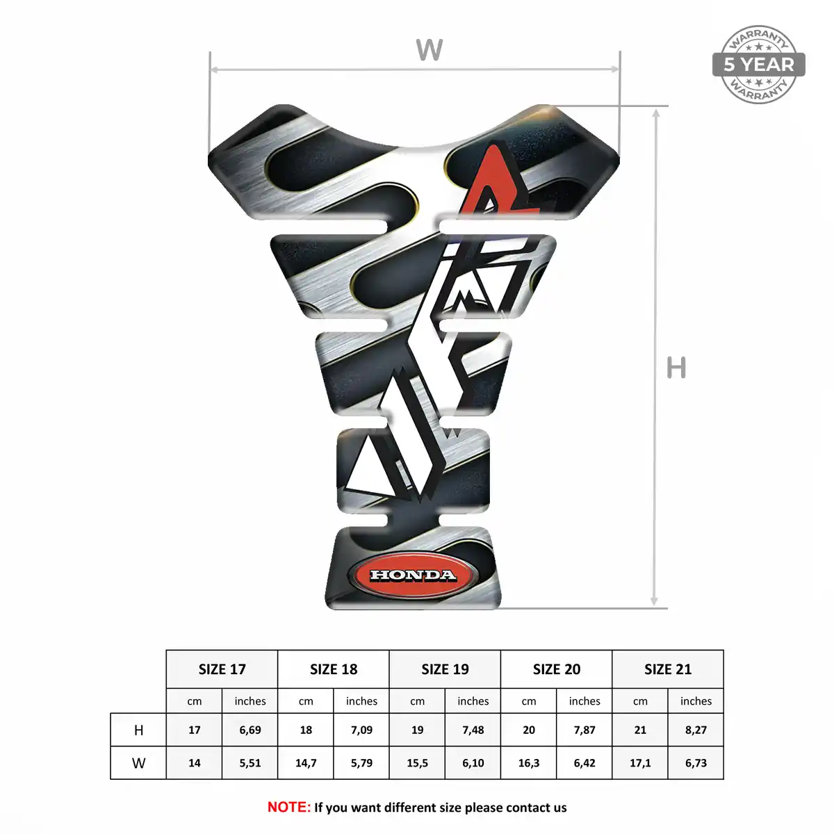 Honda Tank Fuse Pads Motorbike Elite Edition