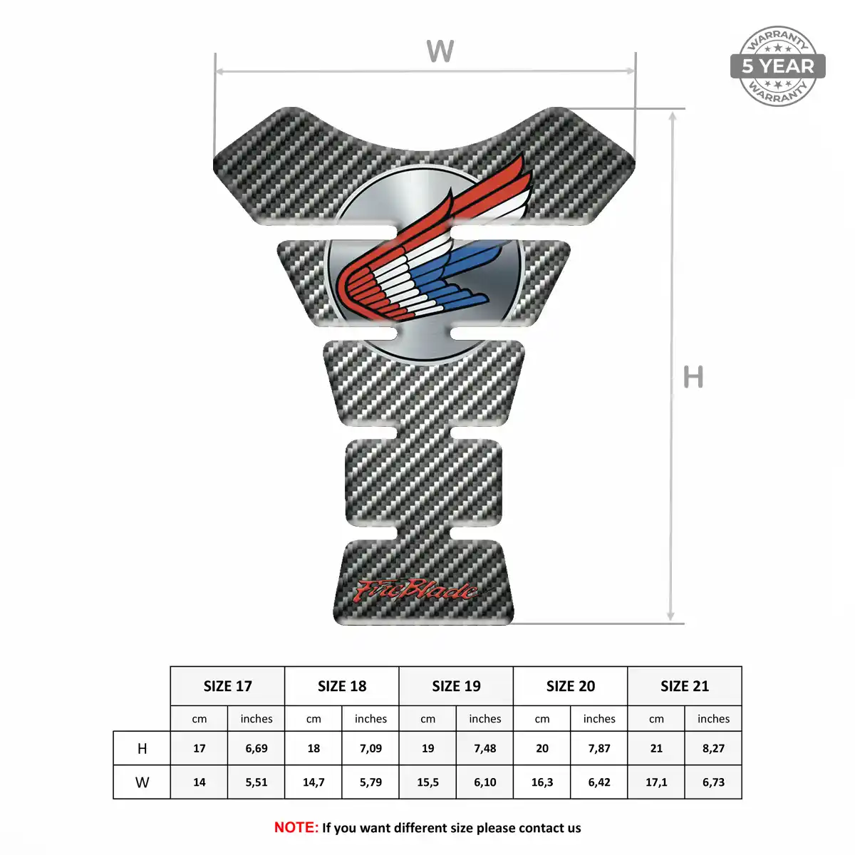 Honda Tank Fuse Pads Motorbike Opulent Line