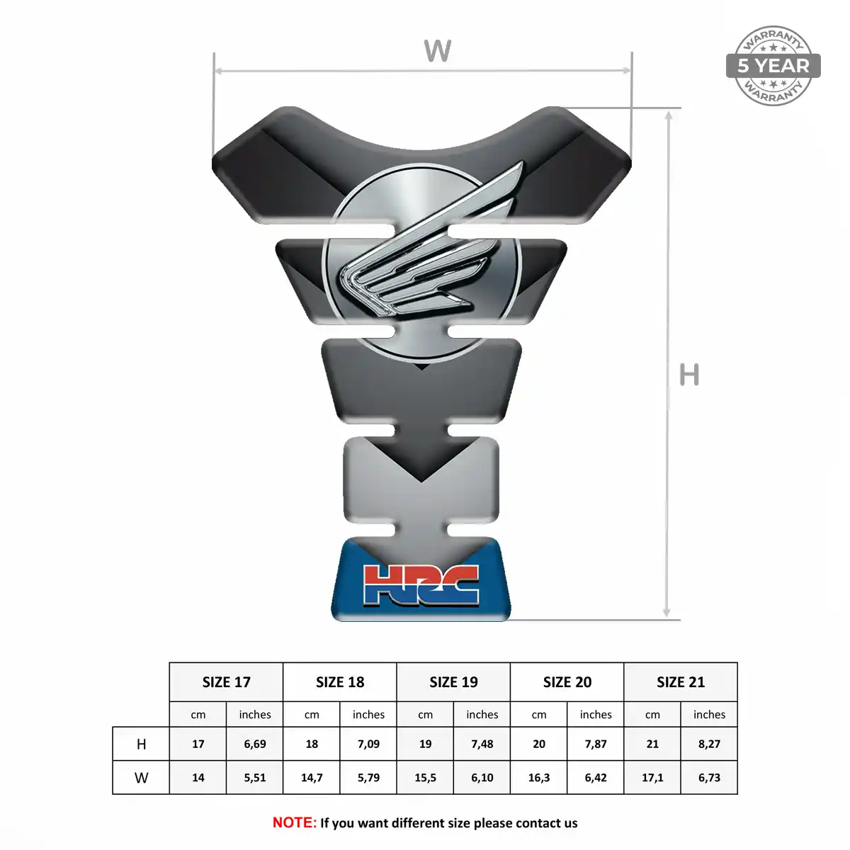 Honda Tank Fuse Pads Motorbike Resin Elite
