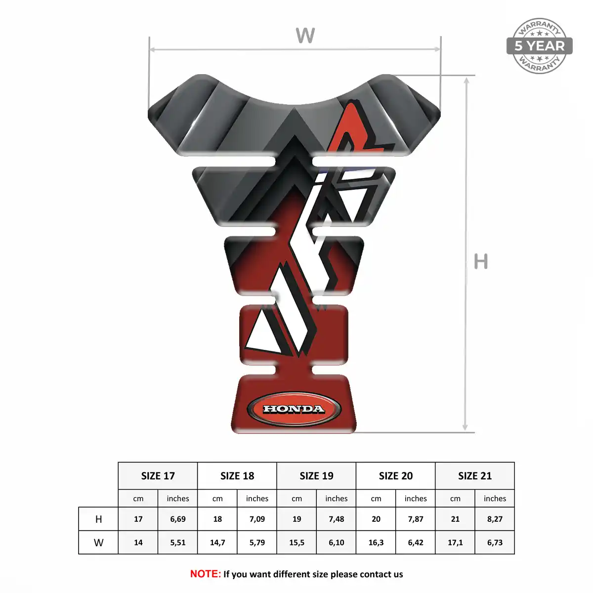 Honda Tank Fuse Pads Motorcycle Elite Edition