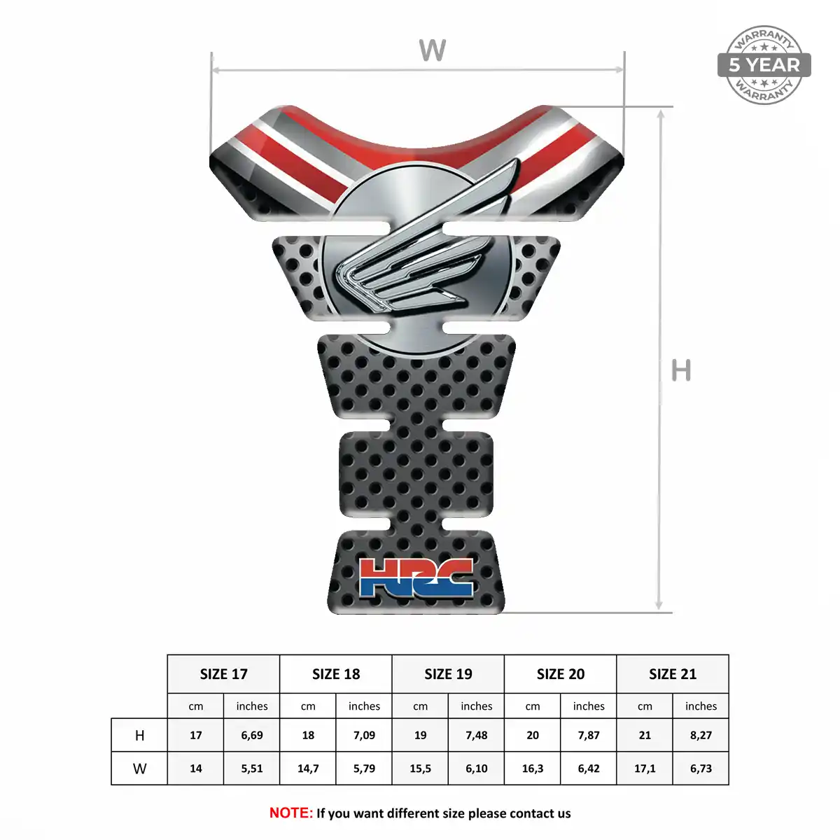 Honda Tank Fuse Pads Motorcycle Opulent Line