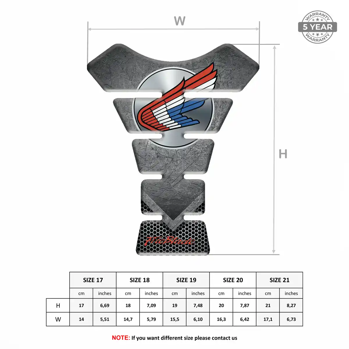 Honda Tank Fuse Pads Motorcycle Refined Design