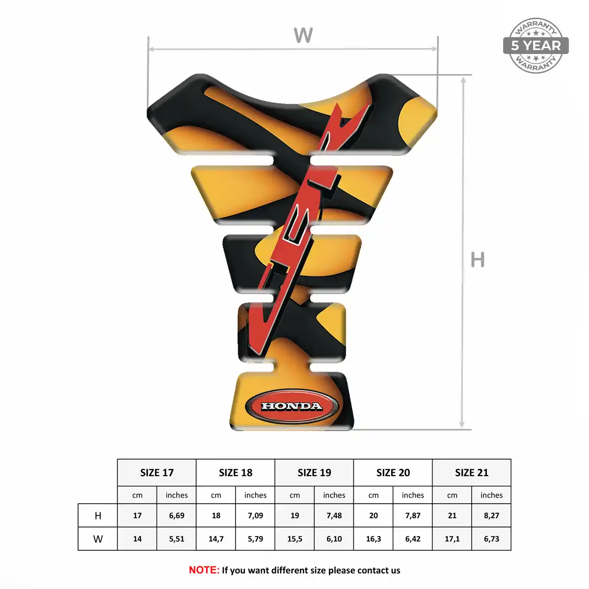 Honda Tank Fuse Pads Motorcycle Resin Elite