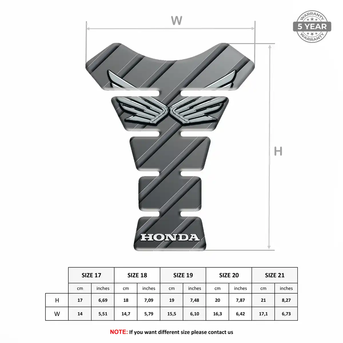 Honda Tank Fuse Pads Motorcycle Signature Grade