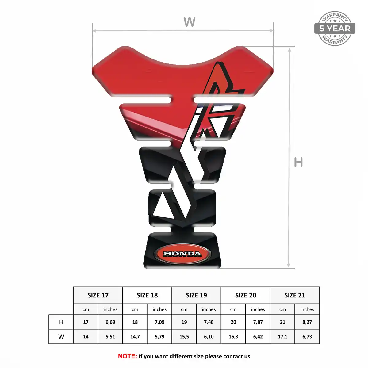 Honda Tank Fuse Pads Motorcycle Sleek Style
