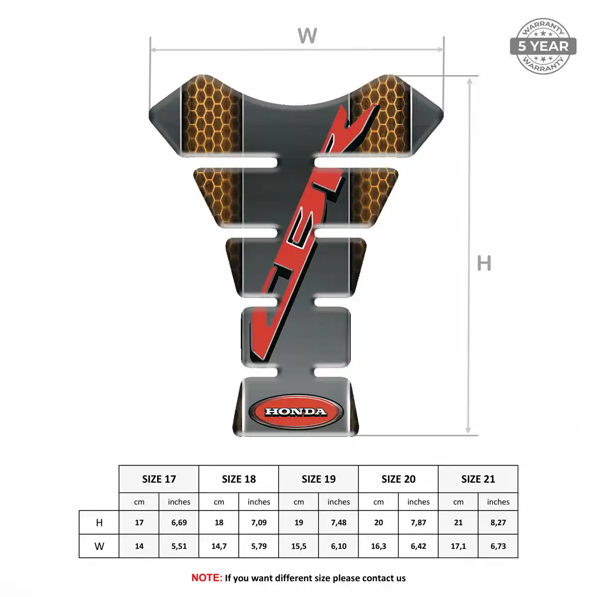 Honda Tank Fuse Pads Resin Elite