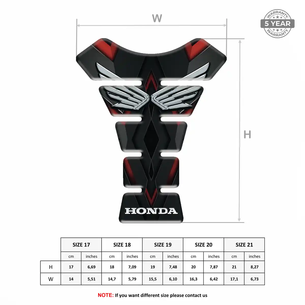 Honda Tank Fuse Pads Superior Craft