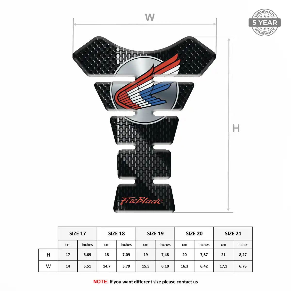 Honda Tank Fuse Protector Motorbike Deluxe Edition