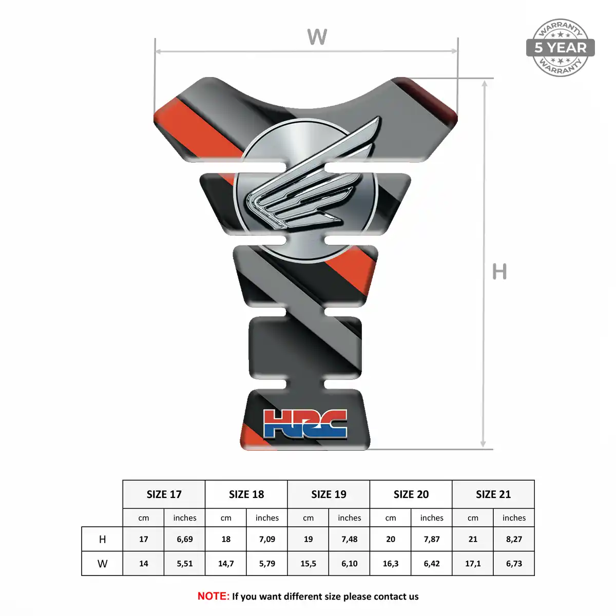 Honda Tank Fuse Protector Motorbike Exclusive Series