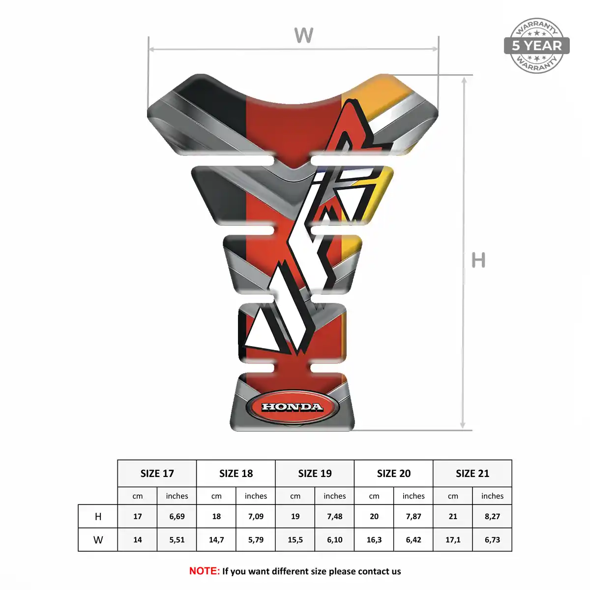 Honda Tank Fuse Protector Motorbike Signature Grade