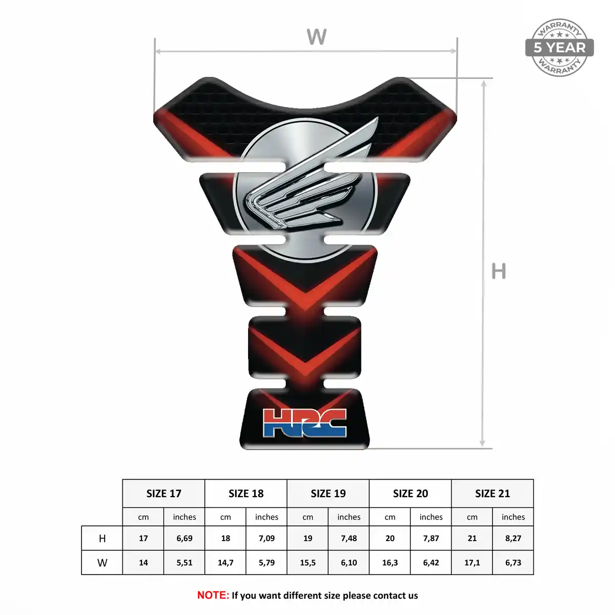 Honda Tank Fuse Protector Motorcycle Deluxe Edition