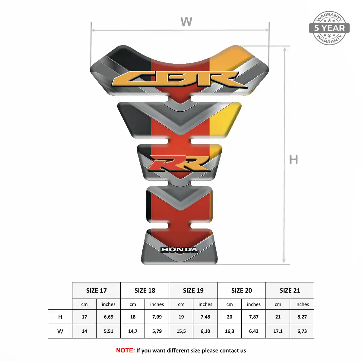 Honda Tank Fuse Protector Motorcycle Opulent Line