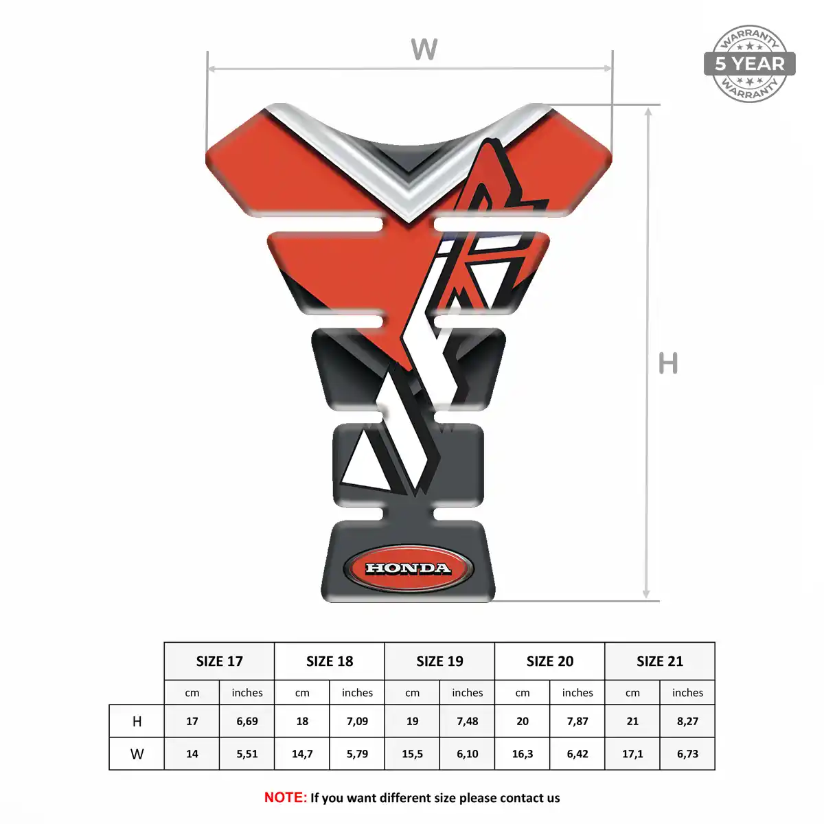 Honda Tank Fuse Protector Motorcycle Refined Design