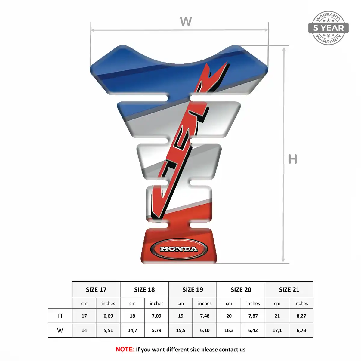 Honda Tank Grip Pad Elite Finish