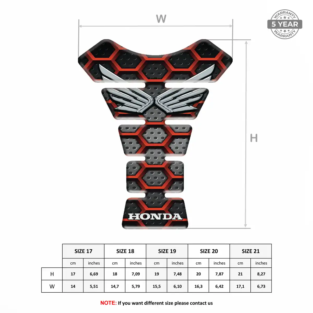 Honda Tank Grip Pad Noble Edition