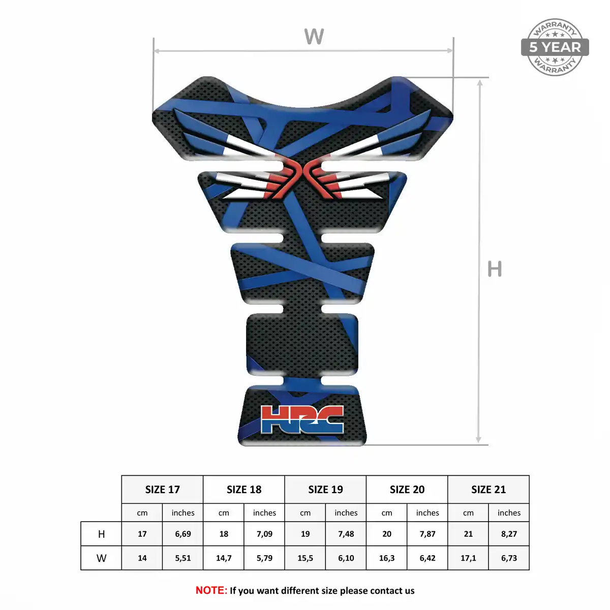 Honda Tank Grip Pad Refined Design