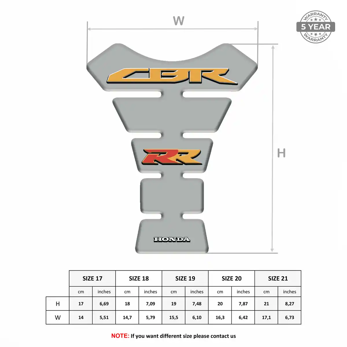 Honda Tank Grip Pad Resin Luxe