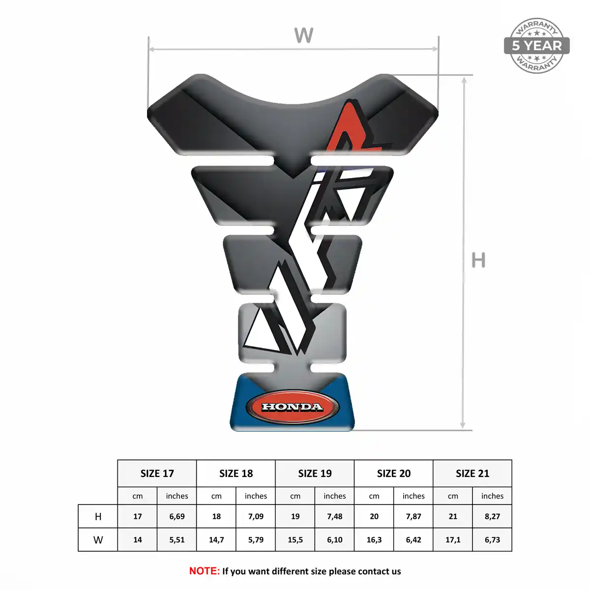 Honda Tank Grip Pad Sleek Style