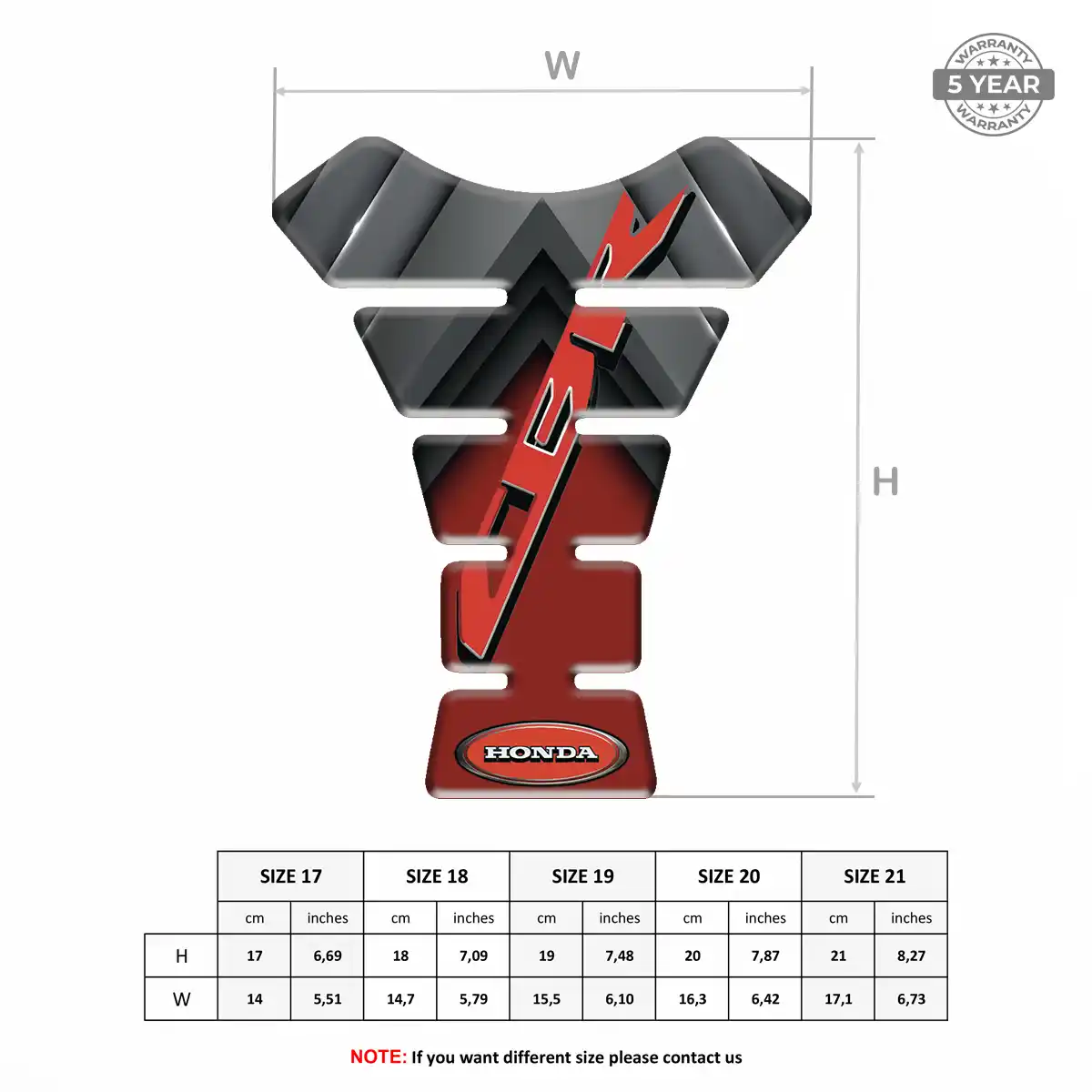 Honda Tank Guard Fuse Motorbike Elite Finish