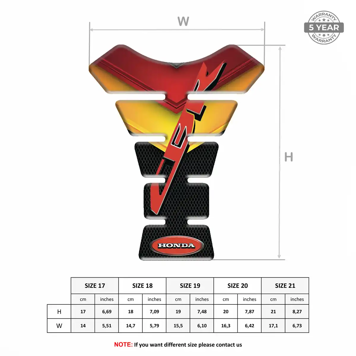 Honda Tank Guard Fuse Motorbike Noble Edition
