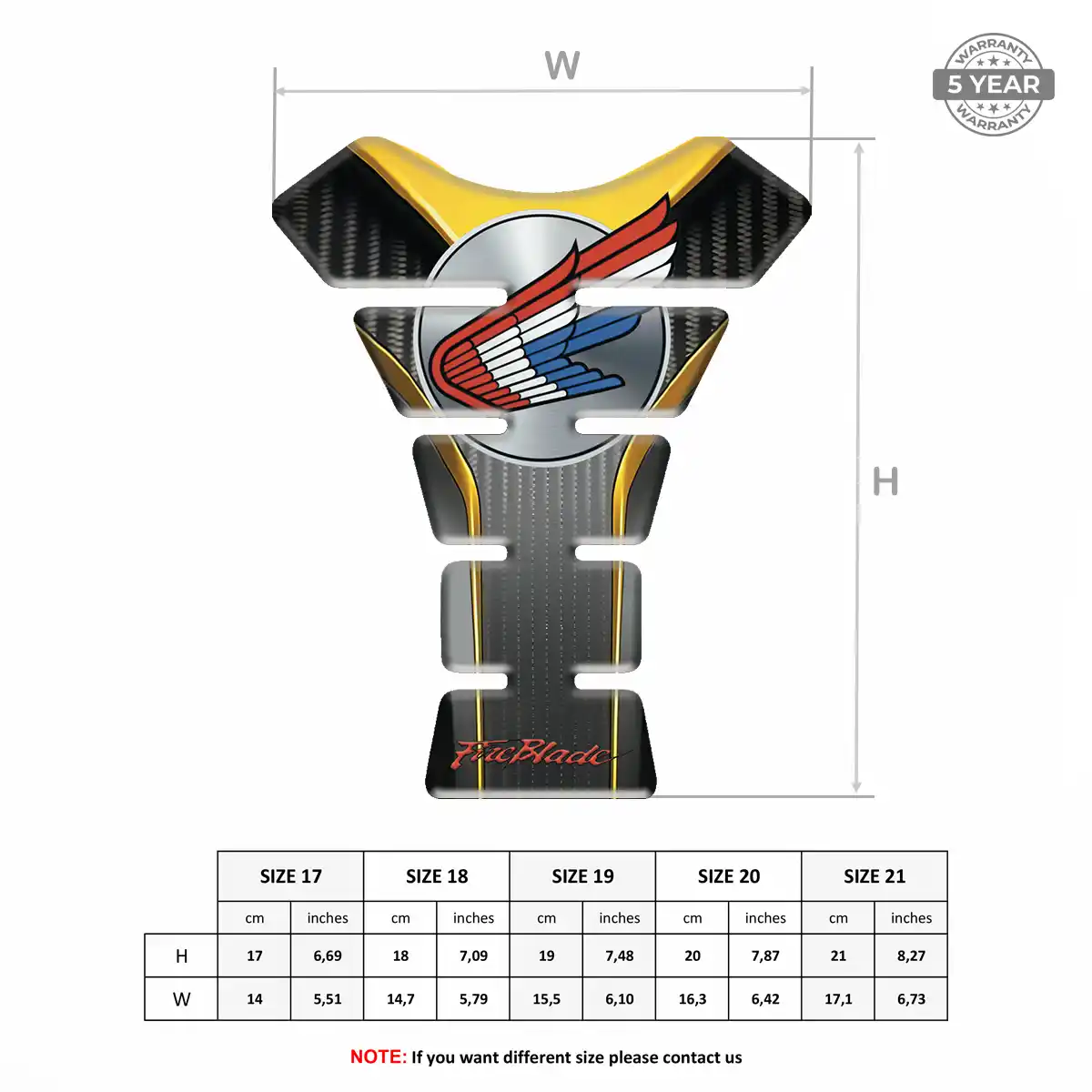 Honda Tank Guard Fuse Motorbike Signature Grade