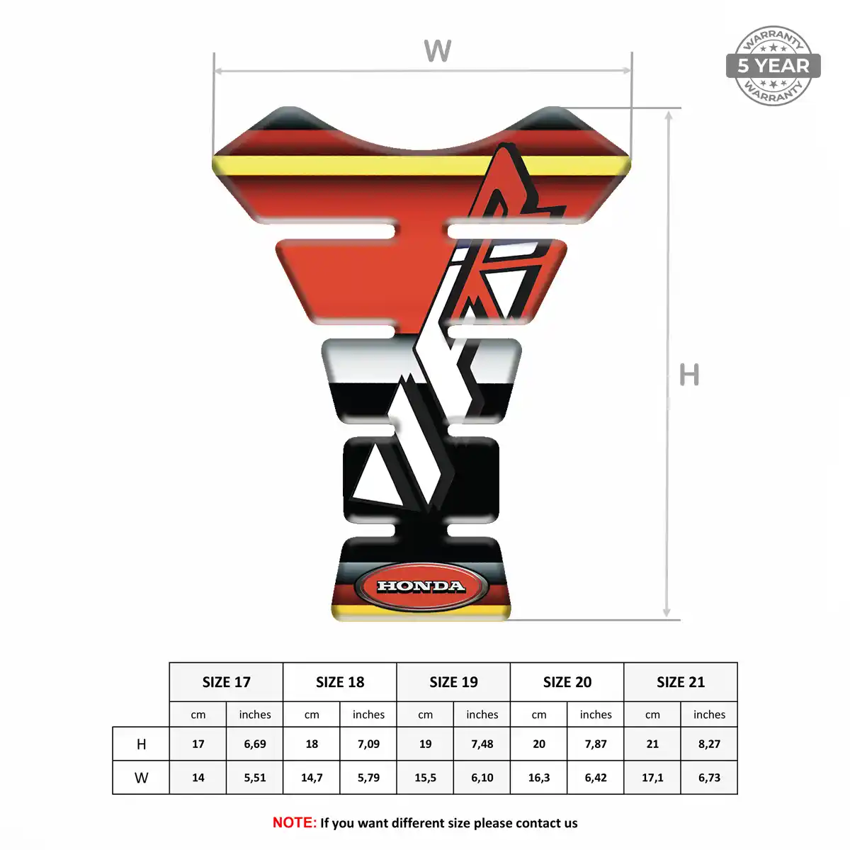 Honda Tank Guard Fuse Motorcycle Opulent Line