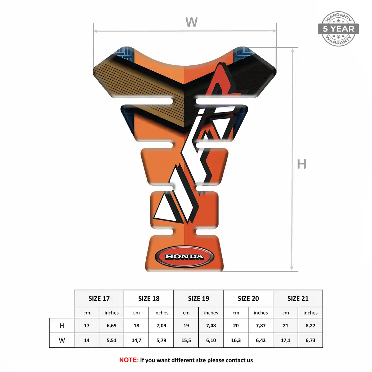 Honda Tank Guard Motorbike Resin Elite