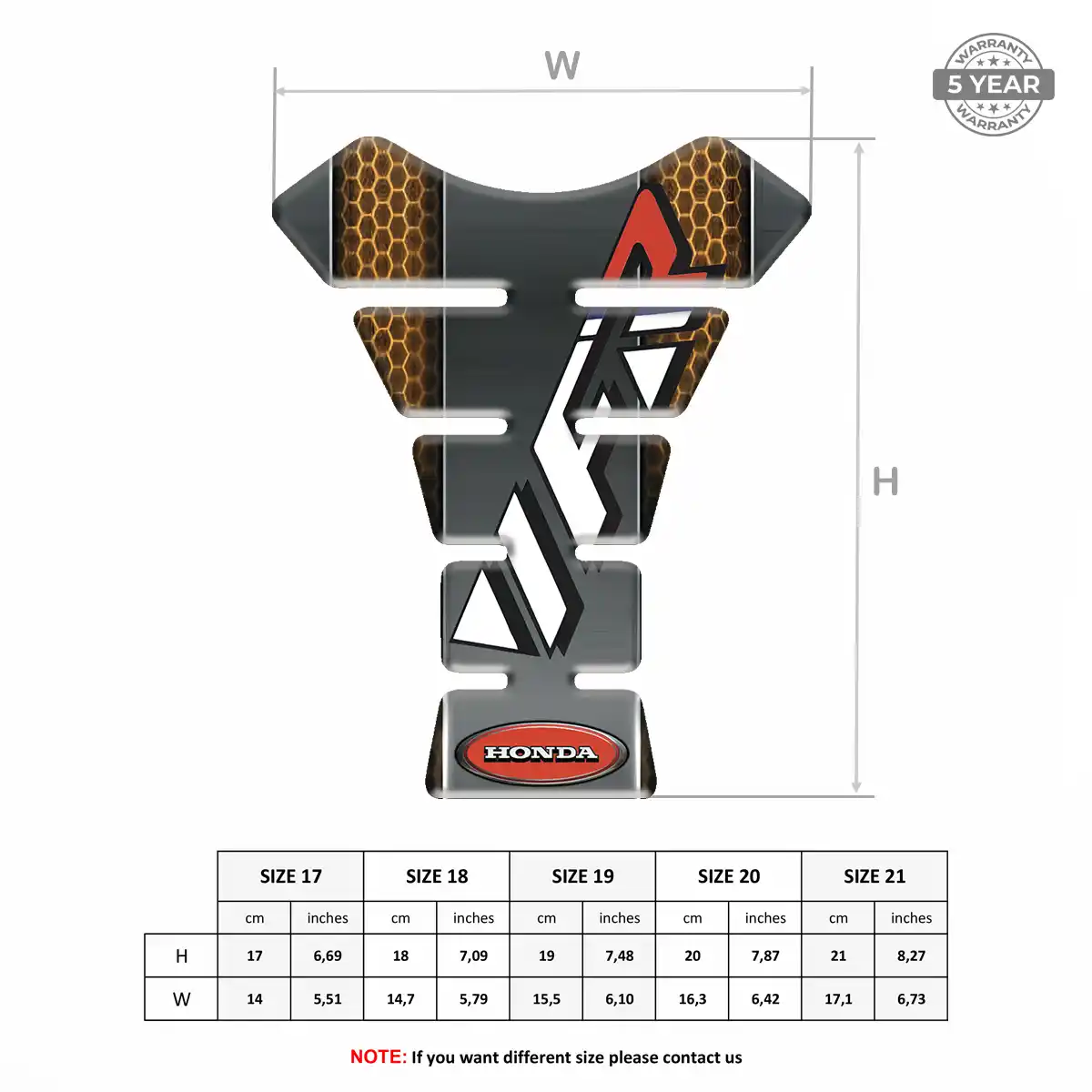Honda Tank Guard Pad Motorbike Deluxe Edition