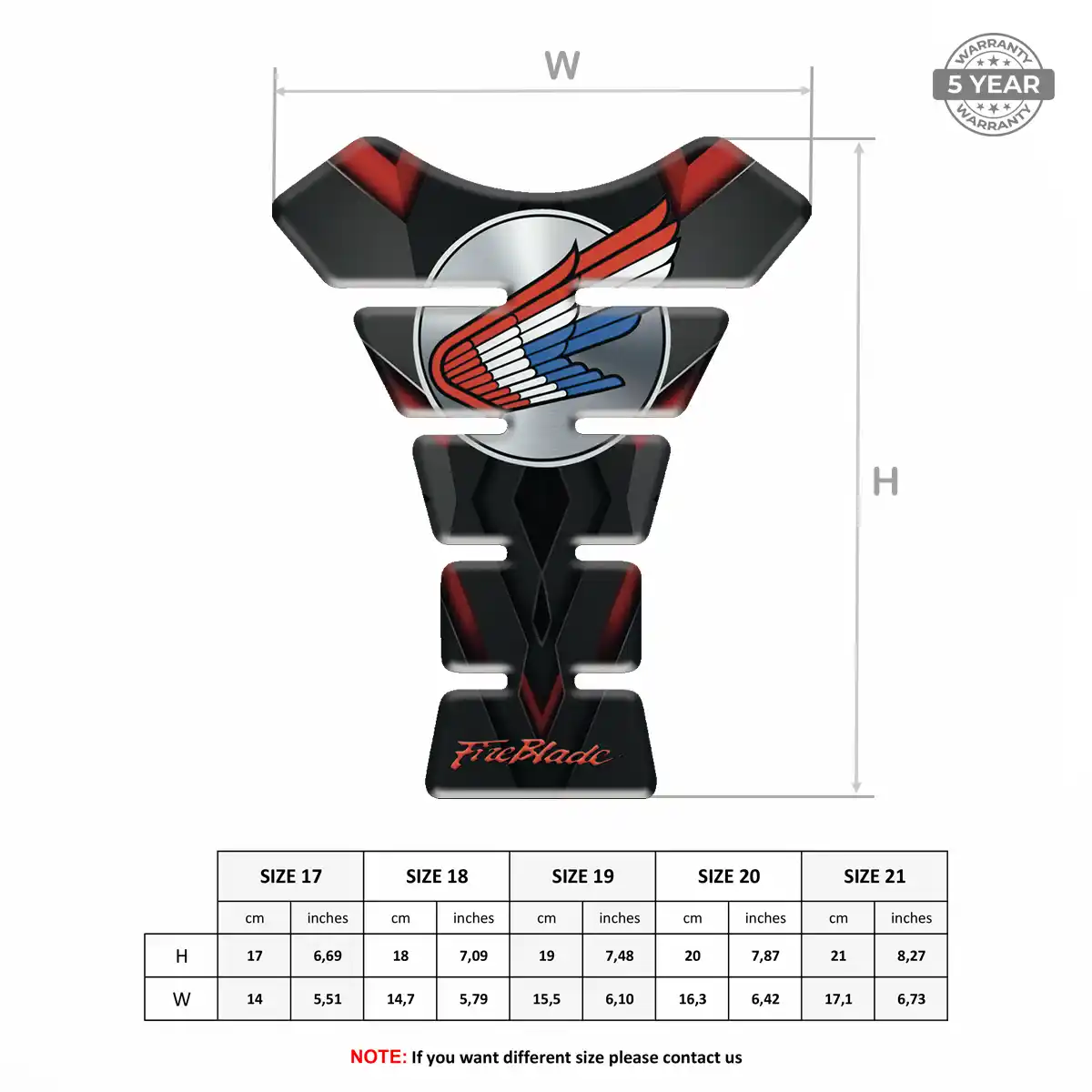 Honda Tank Guard Pad Motorbike Elite Edition