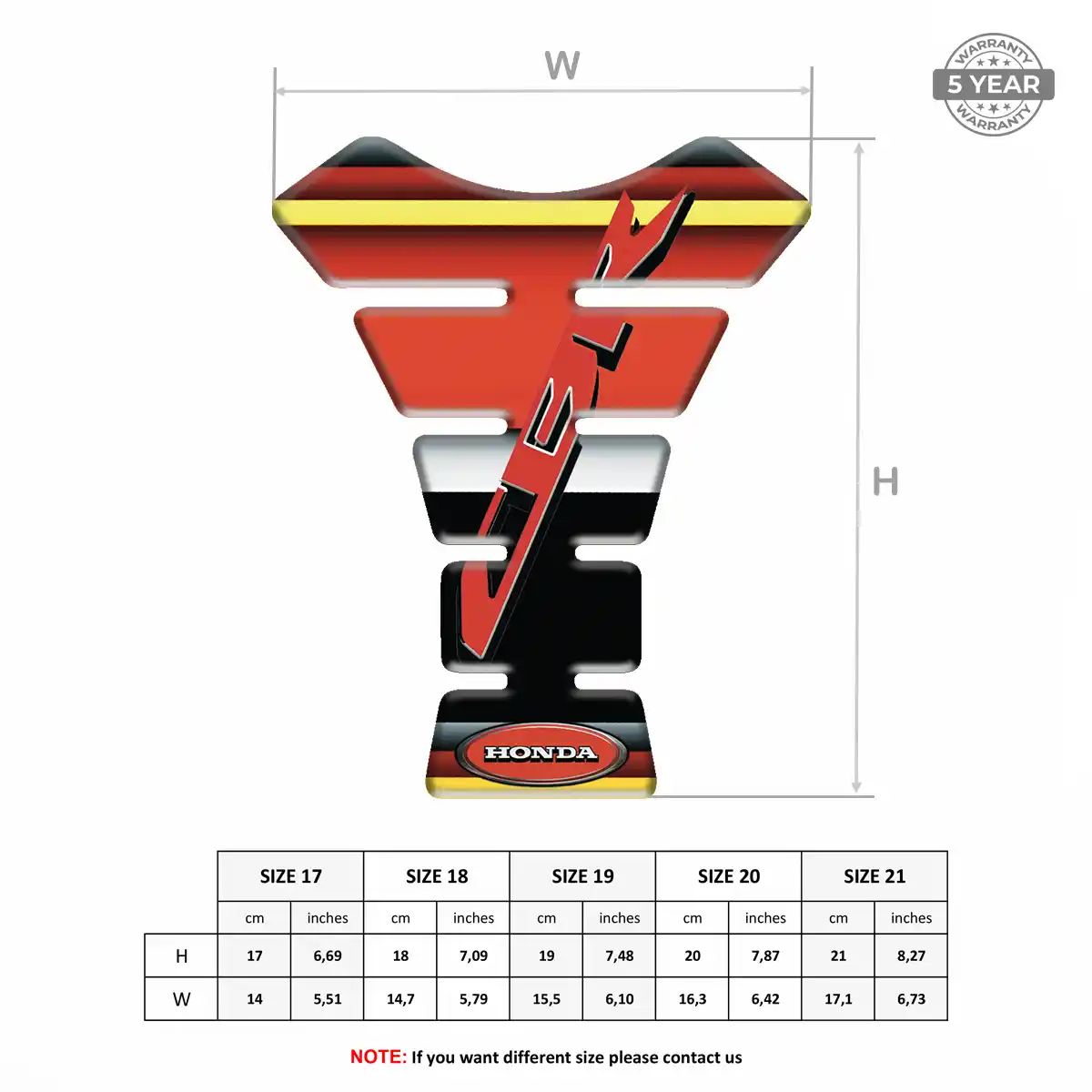 Honda Tank Guard Pad Motorbike Prestige Line