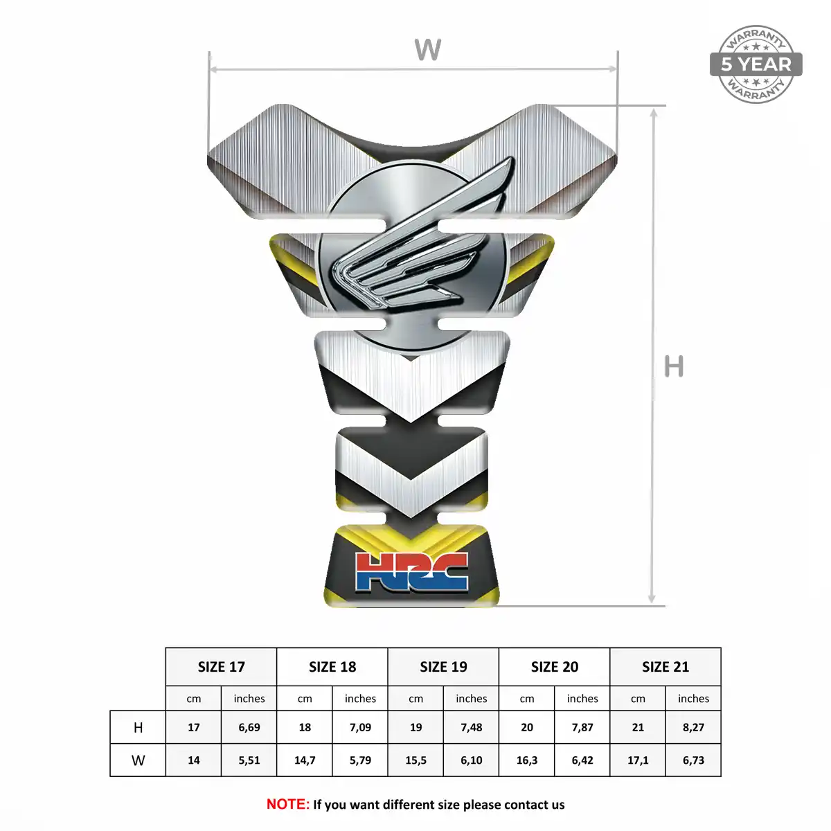 Honda Tank Guard Pad Motorbike Resin Elite