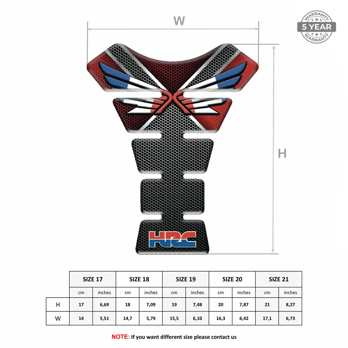 Honda Tank Guard Pad Motorbike Sleek Style