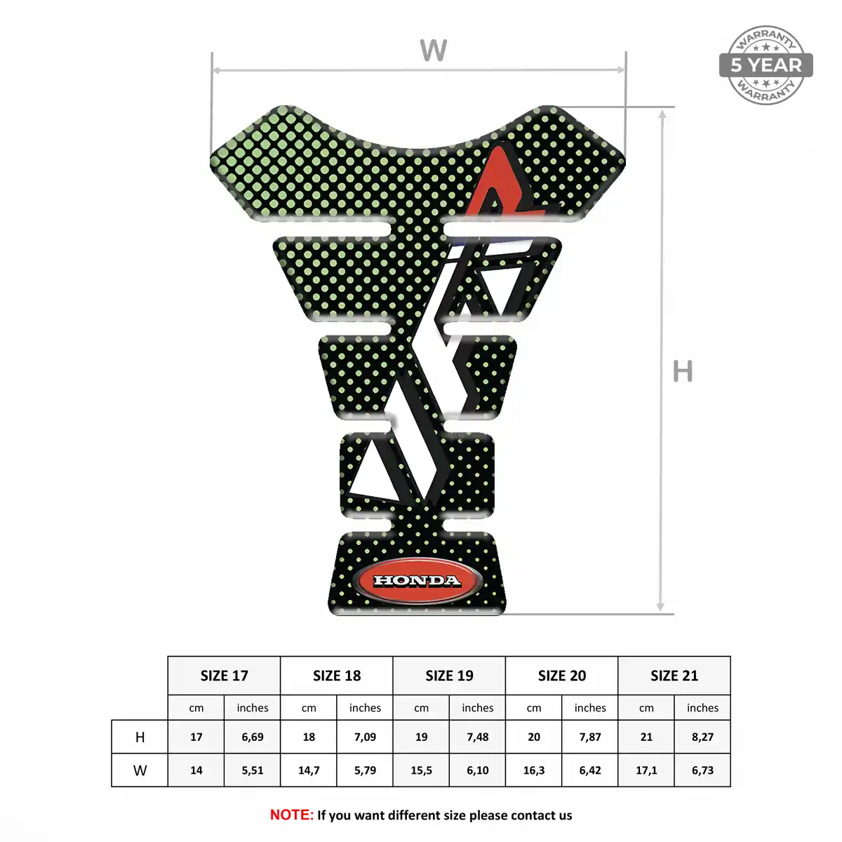 Honda Tank Guard Pad Motorcycle Deluxe Edition