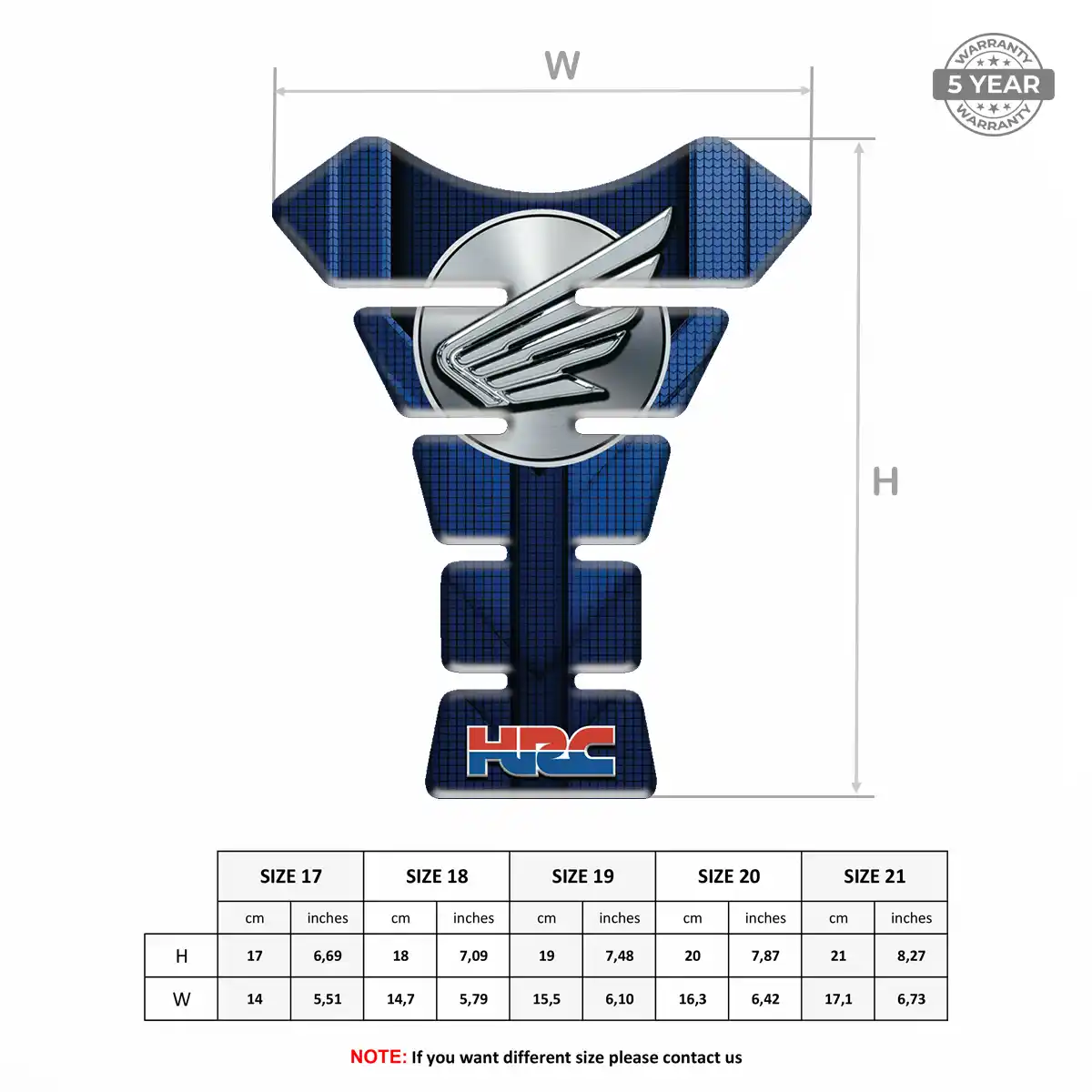 Honda Tank Guard Pad Motorcycle Opulent Line