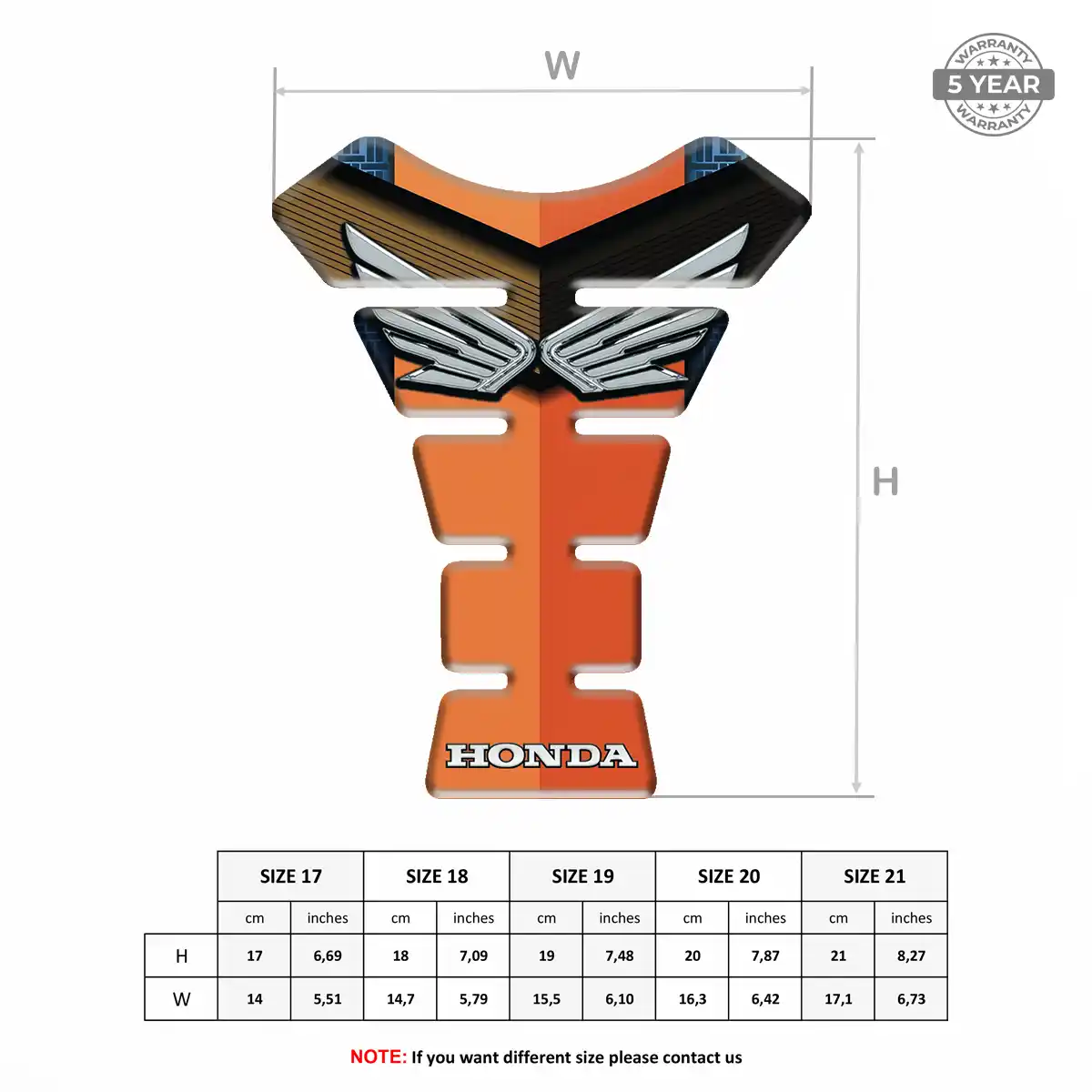 Honda Tank Guard Pad Motorcycle Resin Elite