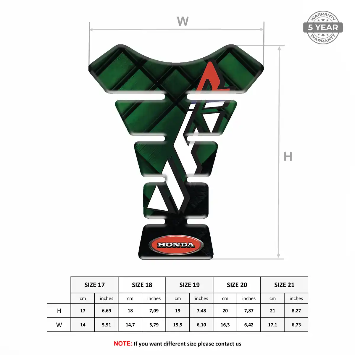 Honda Tank Guard Pad Motorcycle Resin Luxe