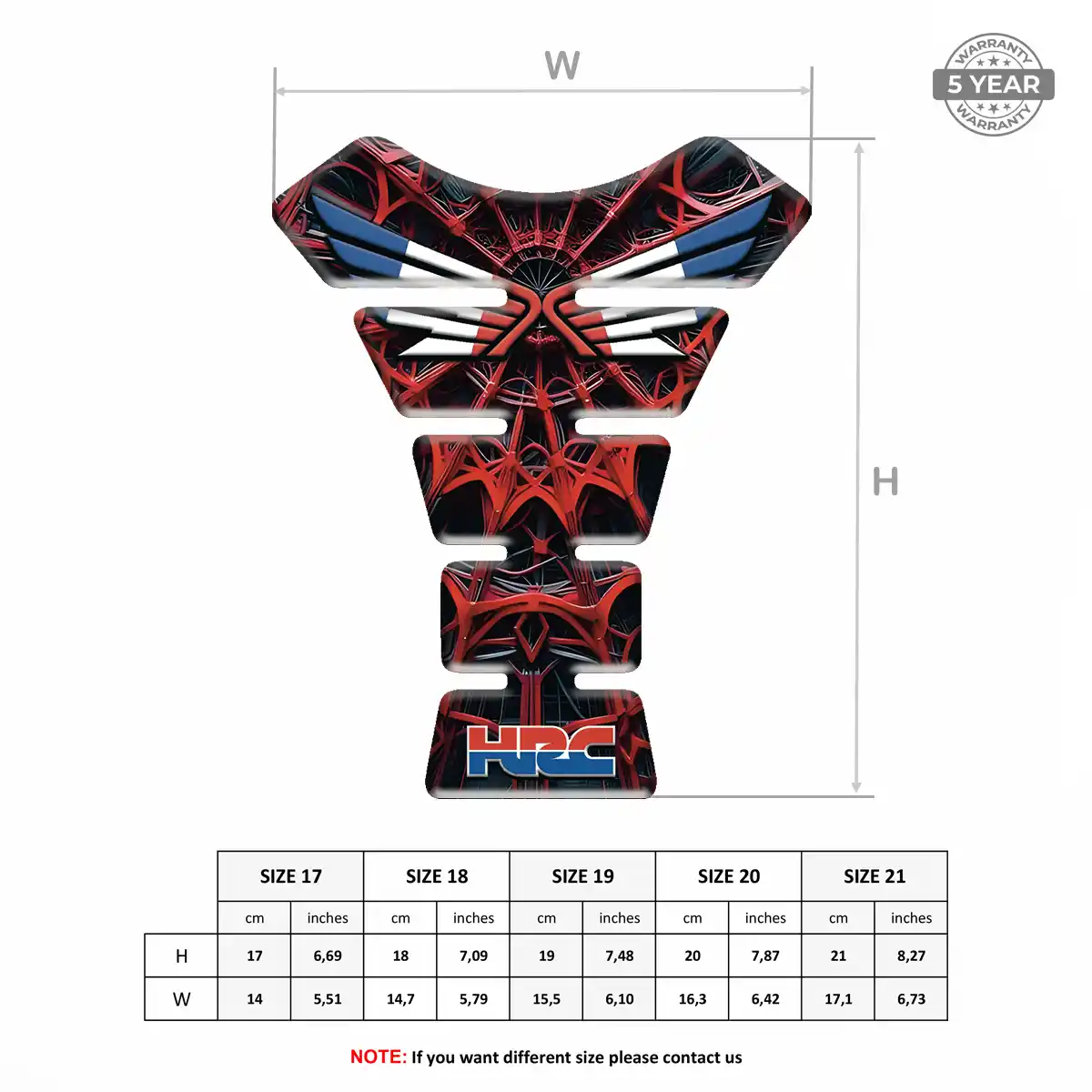 Honda Tank Guard Pad Motorcycle Signature Grade