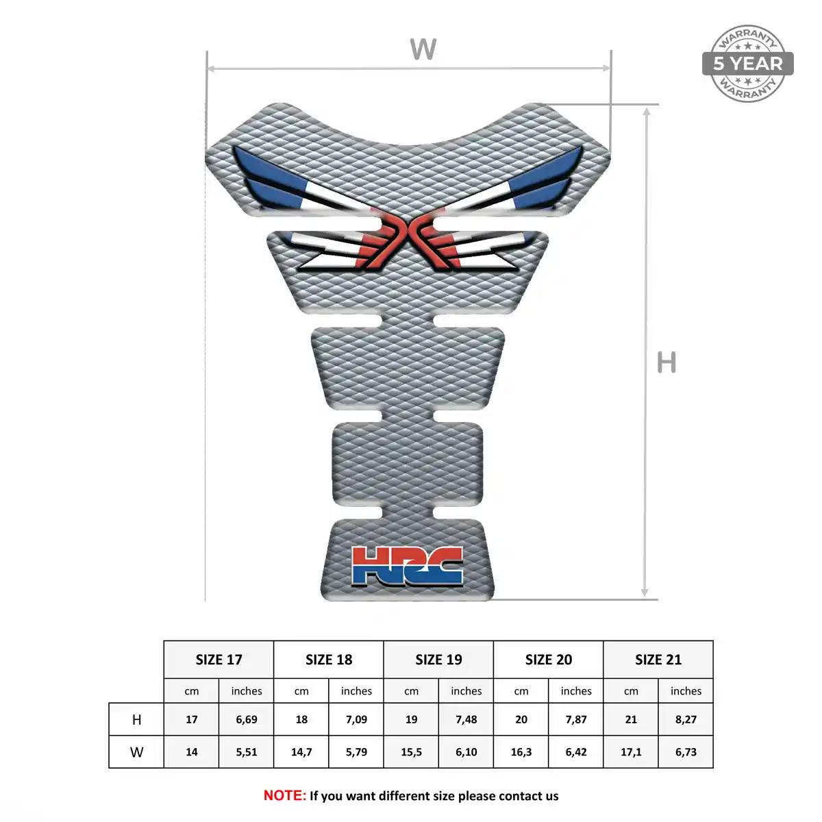Honda Tank Guard Pad Motorcycle Sleek Style