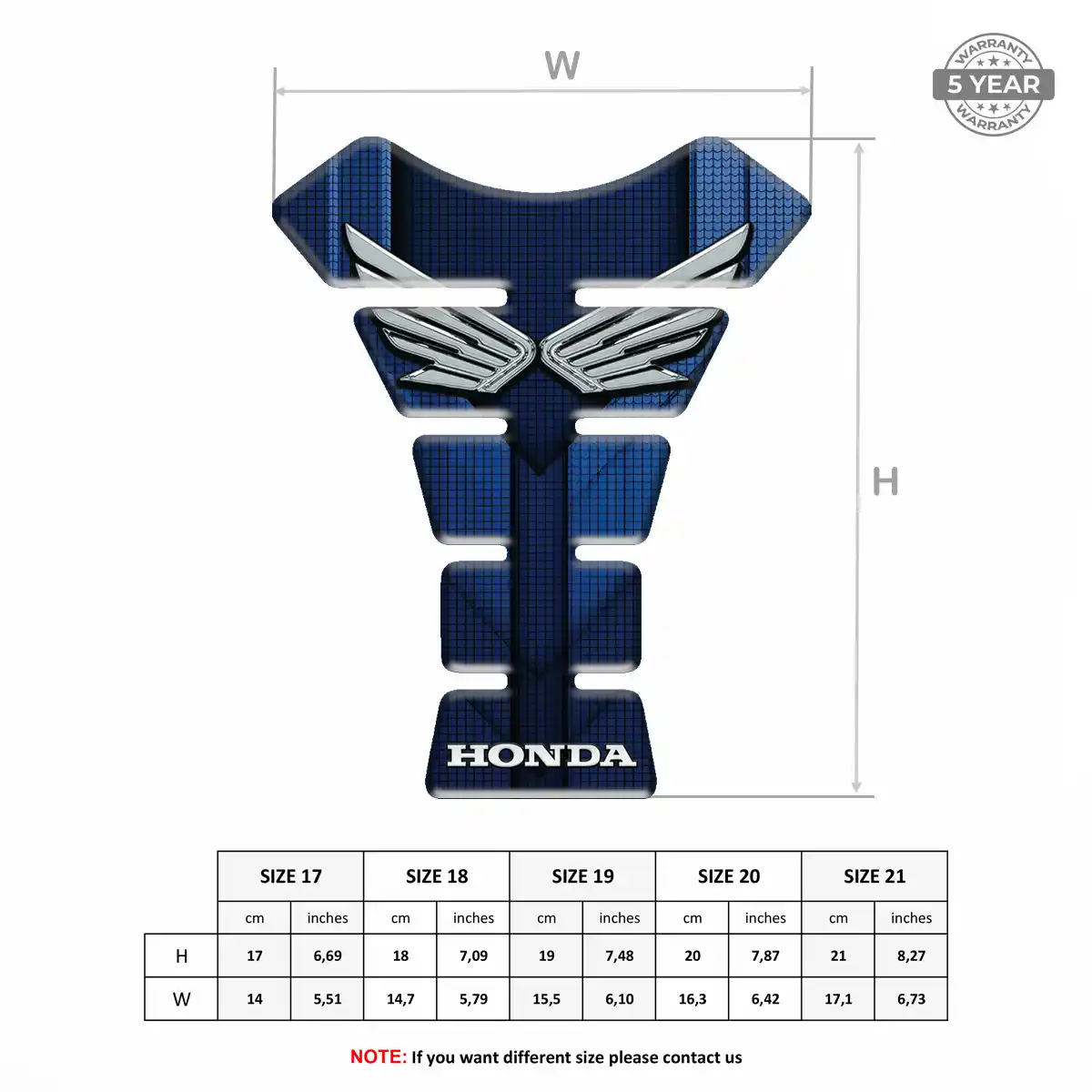 Honda Tank Guard Pad Resin Elite