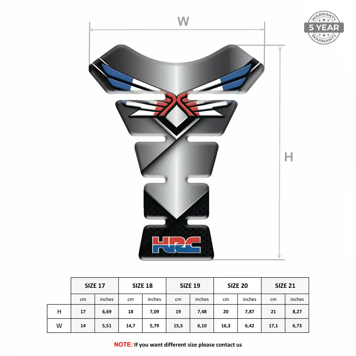 Honda Tank Guard Pad Resin Luxe