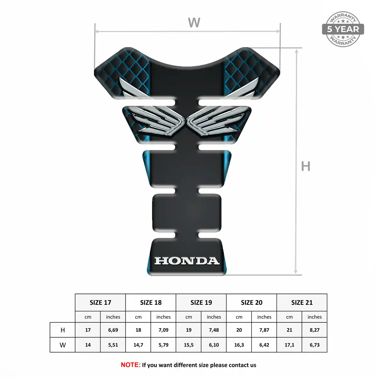 Honda Tank Guard Pads Motorbike Deluxe Edition