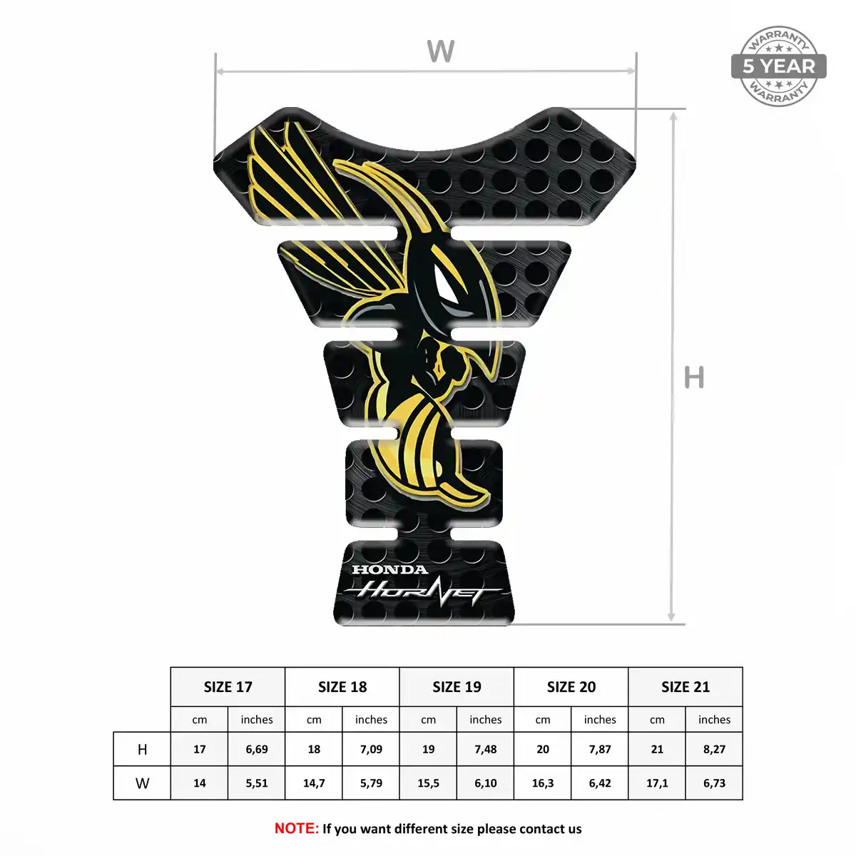 Honda Tank Guard Pads Motorbike Elite Edition