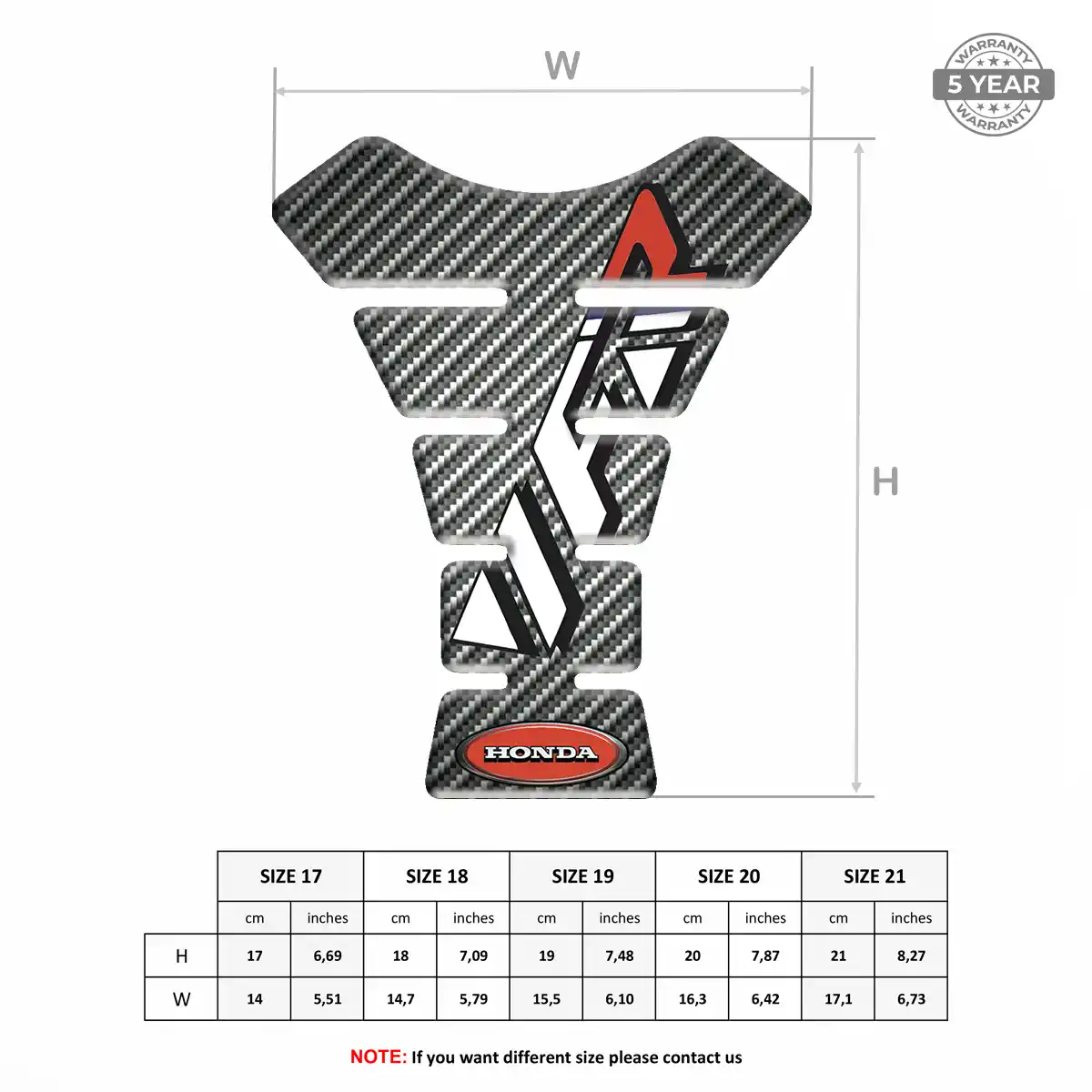 Honda Tank Guard Pads Motorbike Exclusive Series