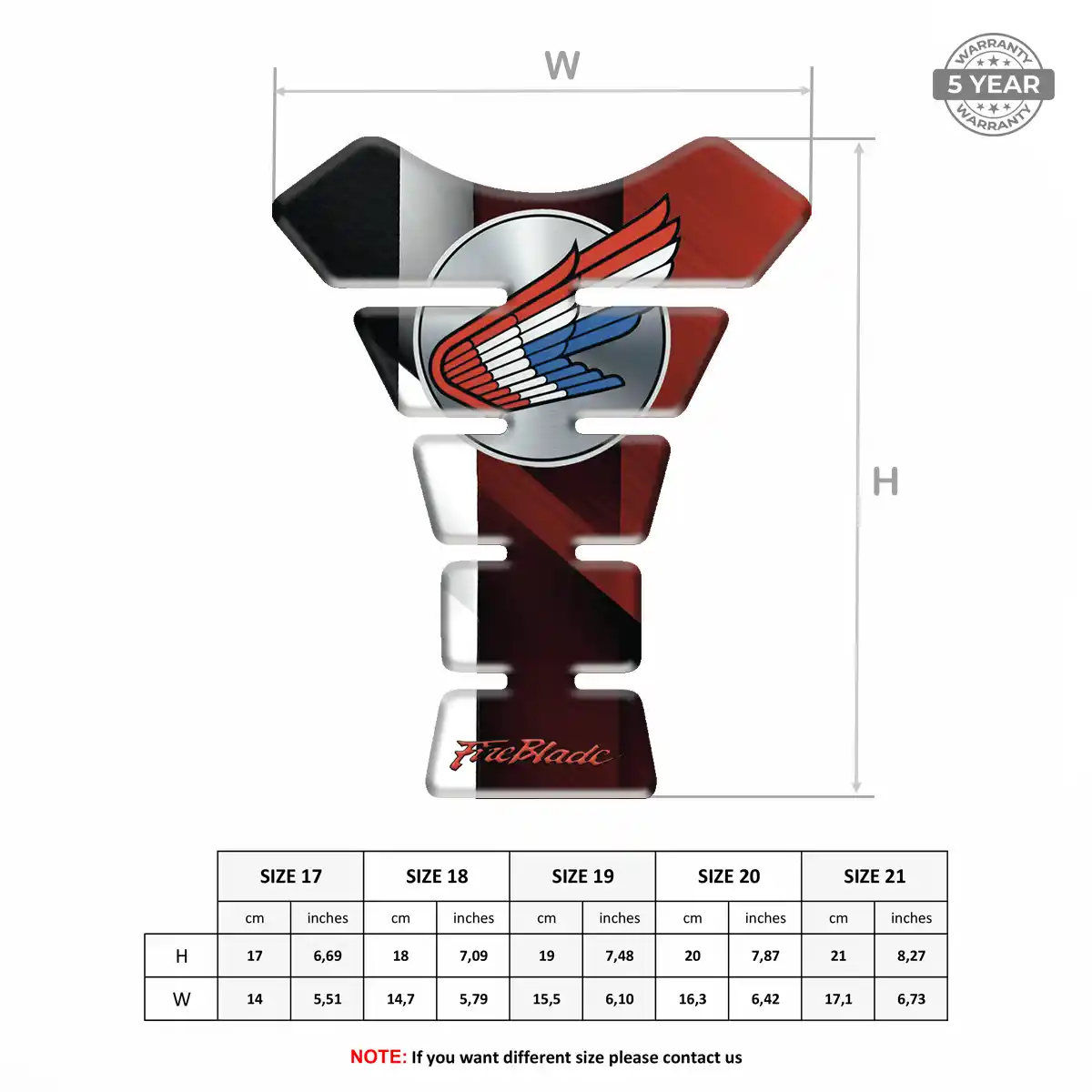 Honda Tank Guard Pads Motorbike Prestige Line