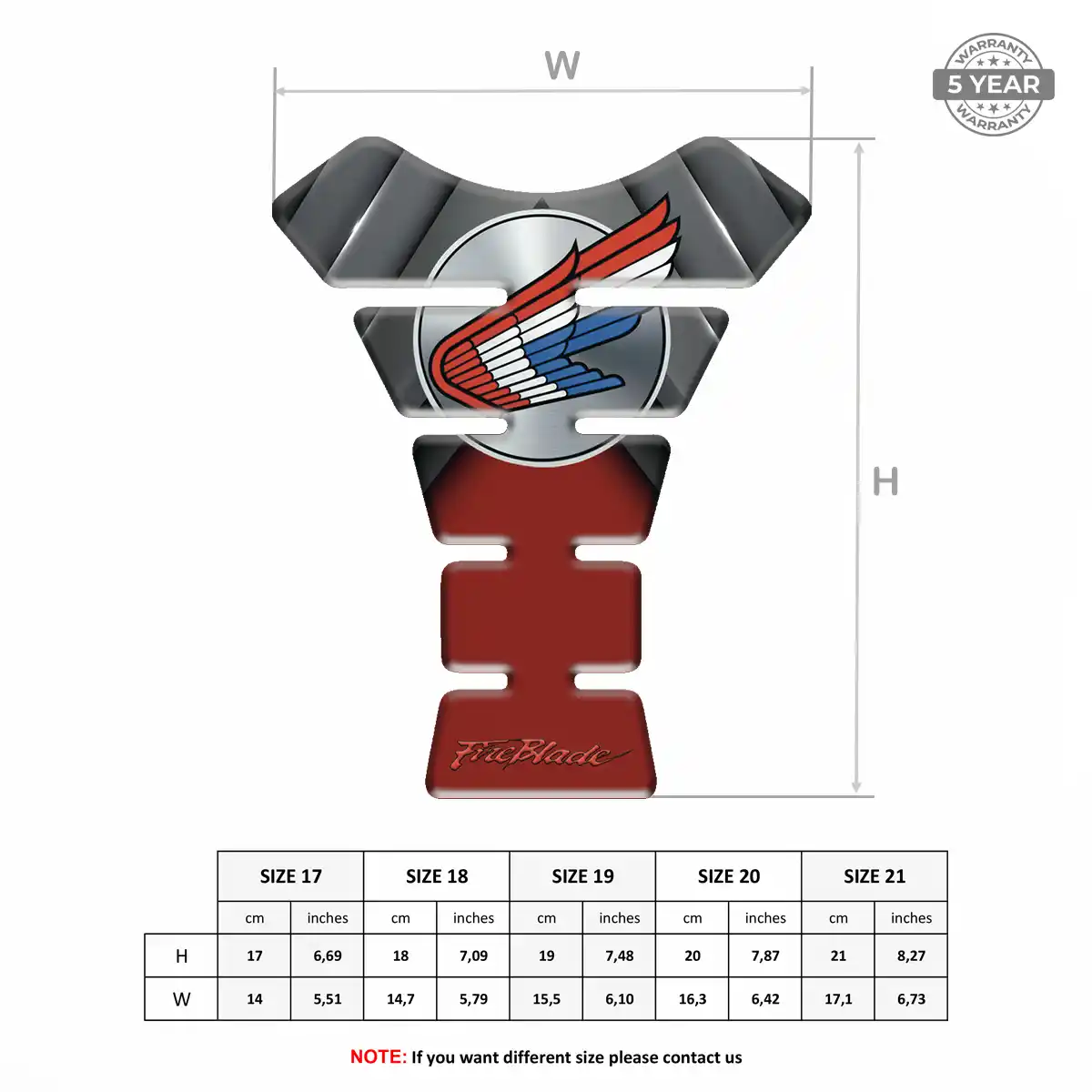 Honda Tank Guard Pads Motorbike Refined Design