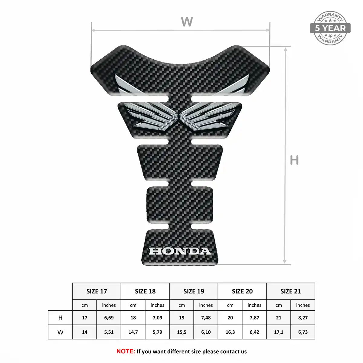 Honda Tank Guard Pads Motorcycle Deluxe Edition